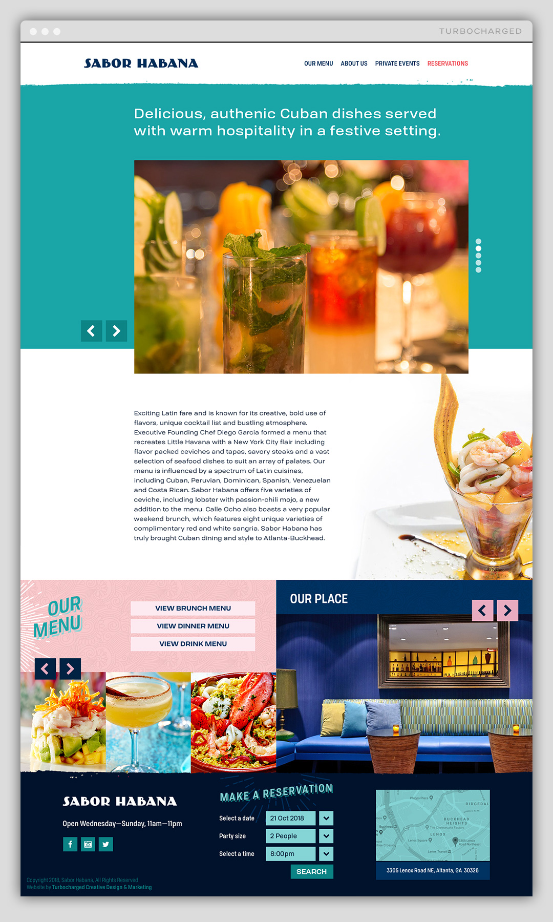 Restaurant Website Design for Sabor Habana